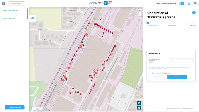 Generation of orthophotography