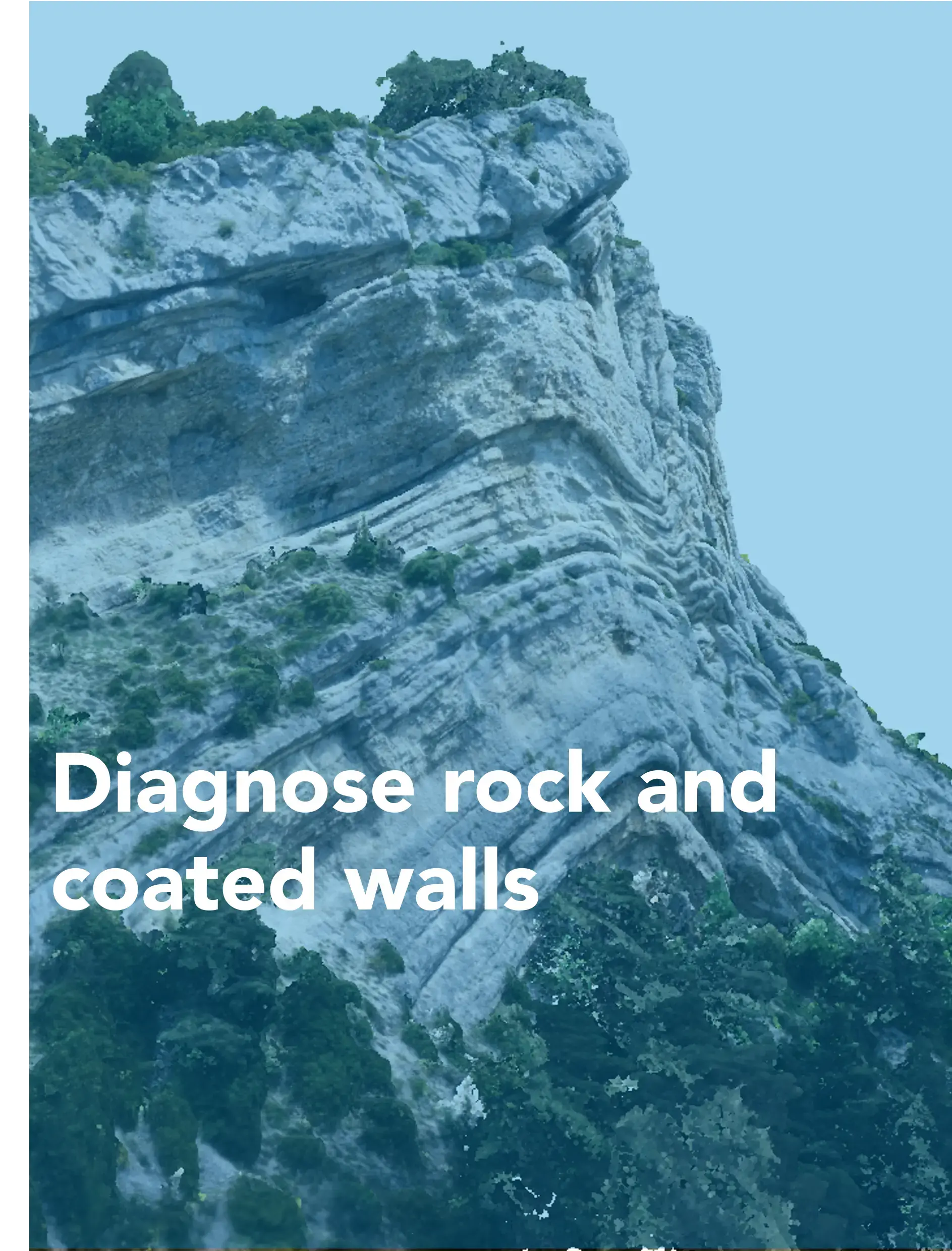 Diagnose rock and coated walls